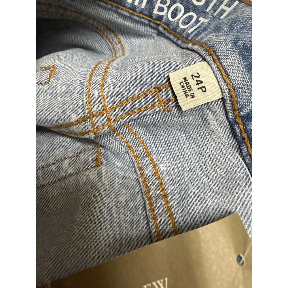 J Crew NWT 24P Full Length Demi Boot Jeans Light Wash High Rise Petite Flare - Picture 7 of 8